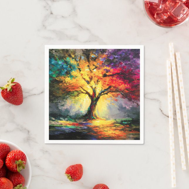 Abstract Spiritual Nature Tree of Life Napkins (Insitu)