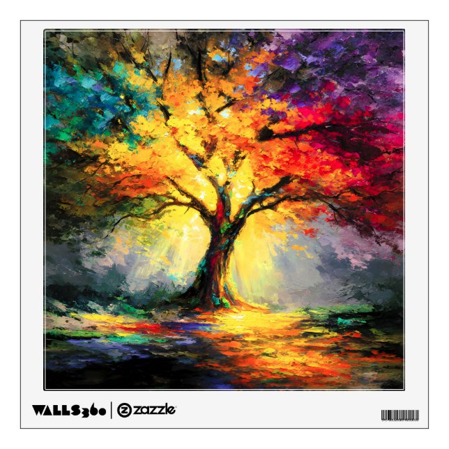 Abstract Spiritual Nature Tree of Life Wall Decal (Front)