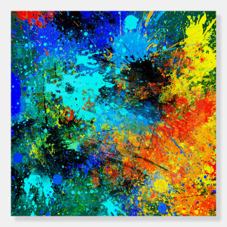 Abstract Splash Acrylic on Canvas Painting Foam Board
