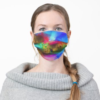 Abstract Splash Adult Cloth Face Mask by 16creative at Zazzle