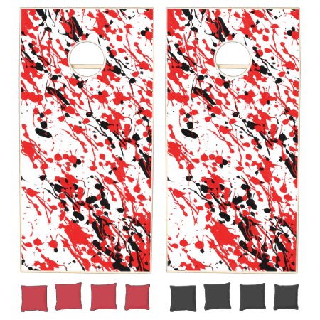 Abstract Splash and Drip Cornhole Set