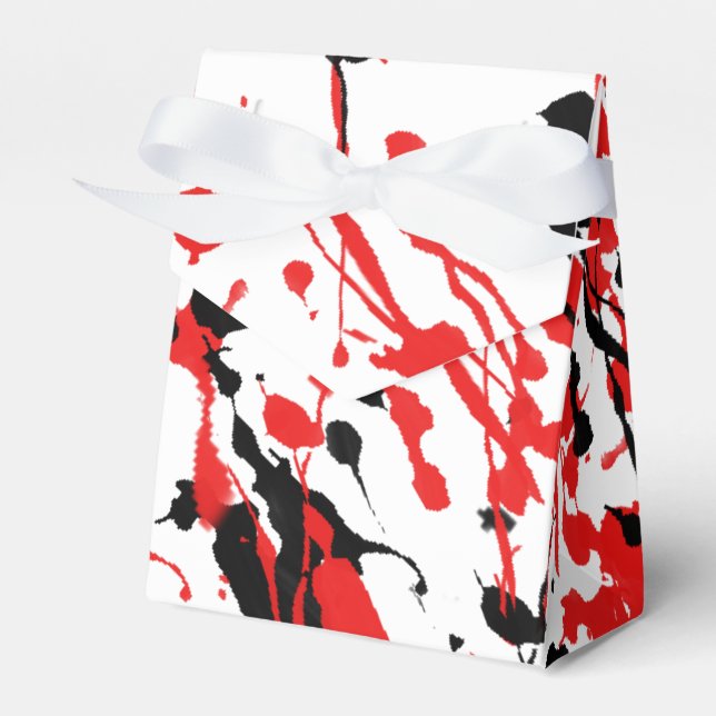 Abstract Splash and Drip Favor Boxes (Front Side)