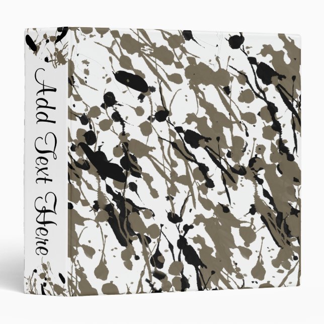 Abstract Splash and Drip Personal 3 Ring Binder (Front/Spine)