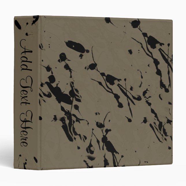 Abstract Splash and Drip Personal 3 Ring Binder (Front/Spine)