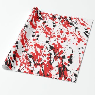 Abstract Splash and Drip Wrapping Paper