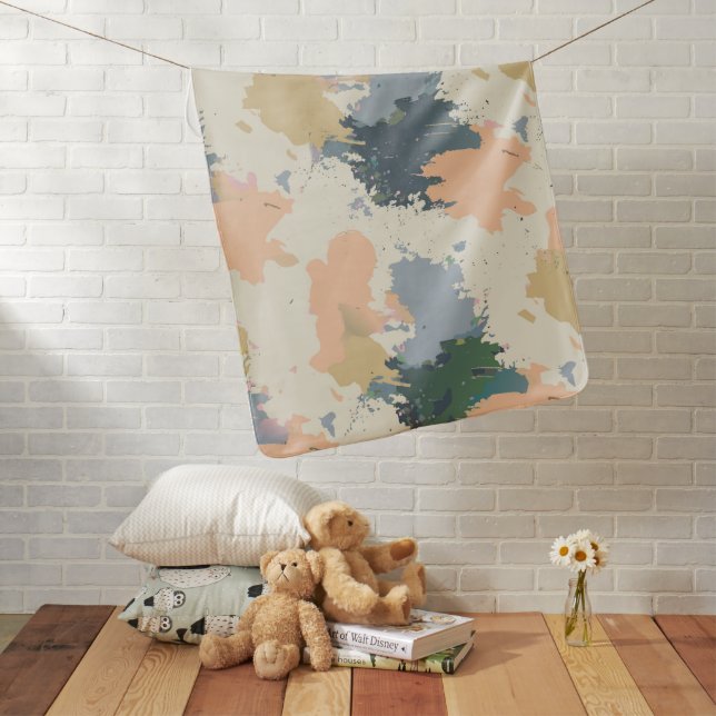 Abstract Splash Baby Blanket  (In Situ)