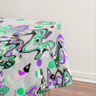 Abstract splatter brush modern stylishly fashionab tablecloth