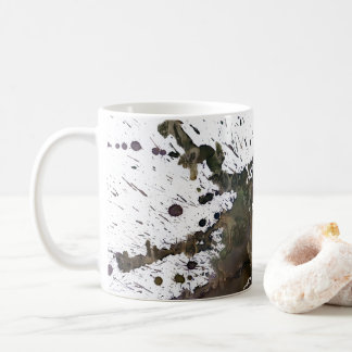 Abstract Splatter in Brown Coffee Mug