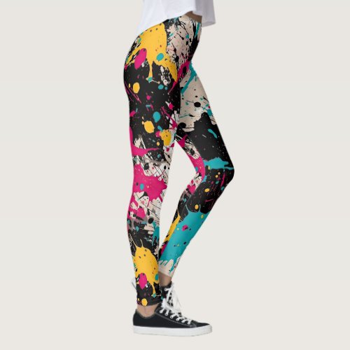 Abstract Splatter Paint n6  All Over Print Leggings