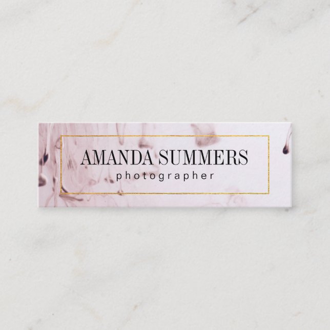 Abstract Splatter | Photography Mini Business Card (Front)