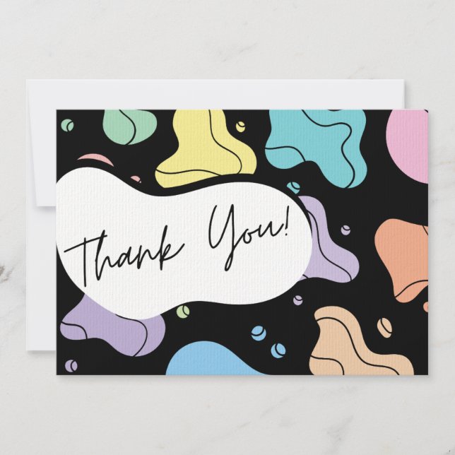 Abstract Splendor Thank You Card (Front)