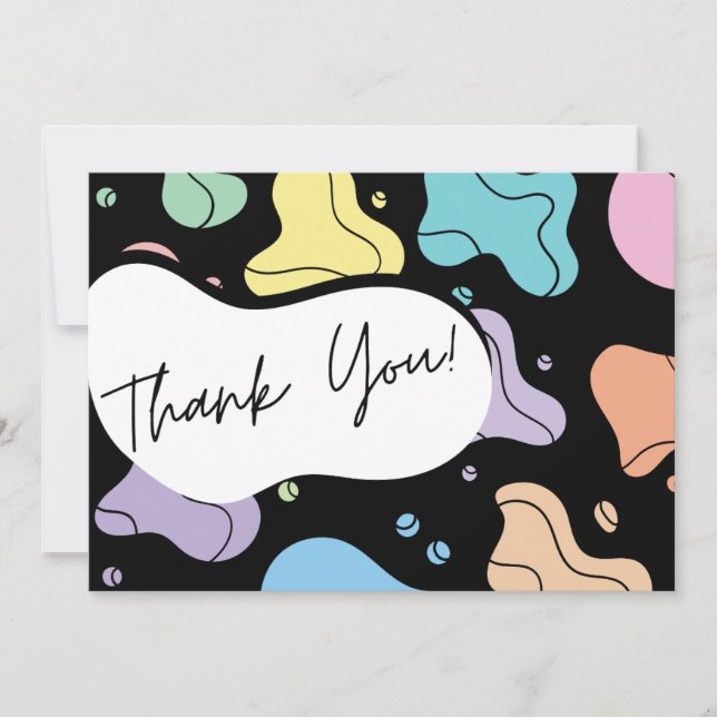 Abstract Splendor Thank You Card (Front)