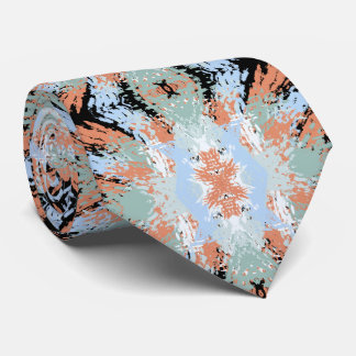 Abstract Split Ends Pattern With Pastel Colors Art Neck Tie
