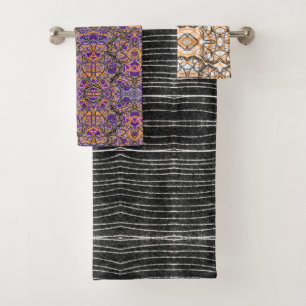Abstract spooky season towel set 