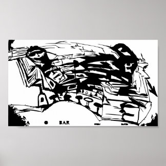 ABSTRACT SPORTS BAR POSTER