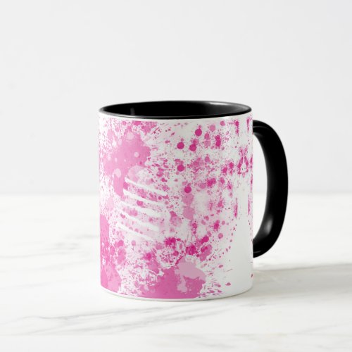 Abstract Spray of Pink Paint Mug