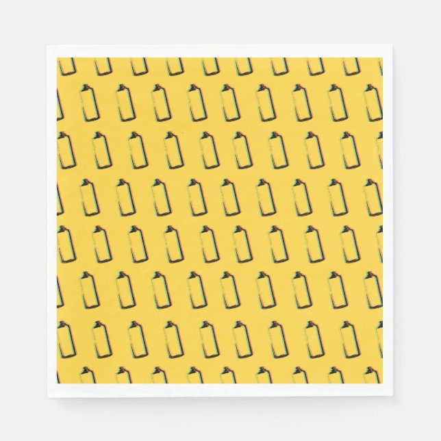 Abstract Spray Paint Can Pattern Napkins (Front)