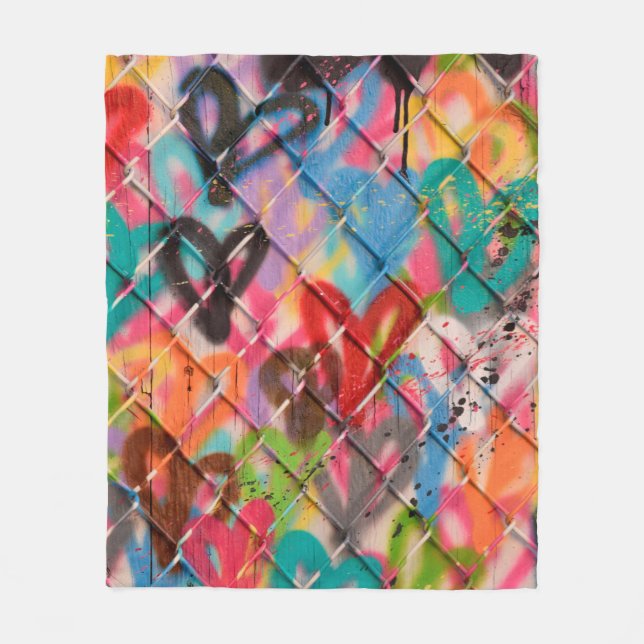 Abstract Spray Paint Texture Backgroundart,street, Fleece Blanket (Front)