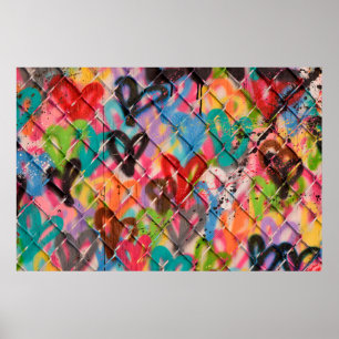 Abstract Spray Paint Texture Backgroundart,street, Poster