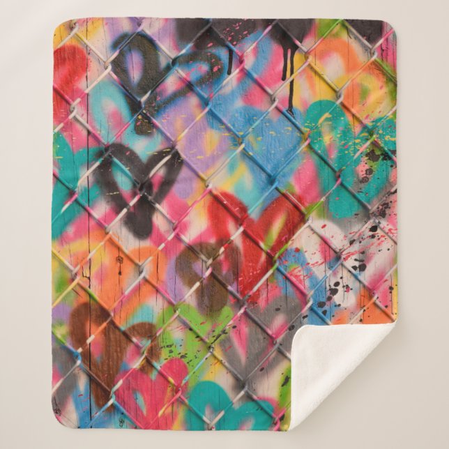 Abstract Spray Paint Texture Backgroundart,street, Sherpa Blanket (Front)