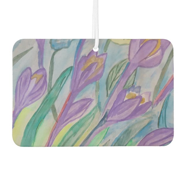 Abstract Spring Crocus Air Freshener (Front)