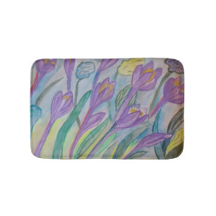 Abstract Spring Crocus Bath Mat