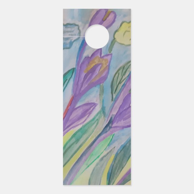 Abstract Spring Crocus Door Hanger (Front)