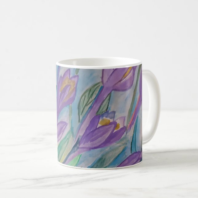 Abstract Spring Crocus Mug (Front Right)