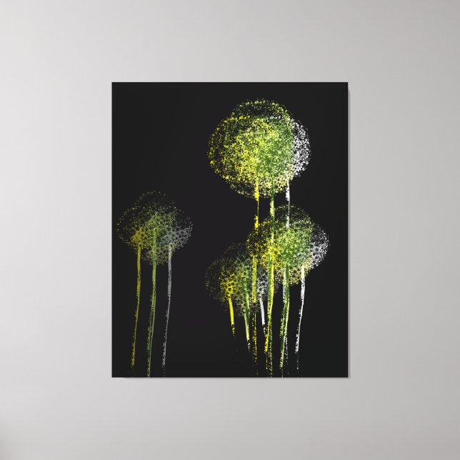 Abstract Spring Flower Trees #3 Canvas Print (Front)