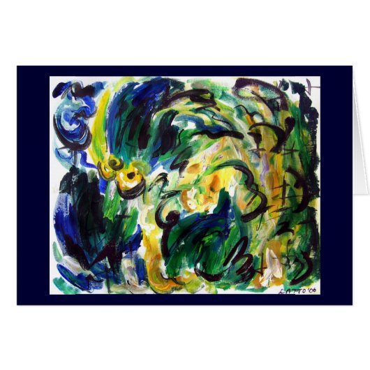 Abstract Spring Rainfall Cards (Front Horizontal)