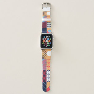 Abstract square artwork: geometric design. apple watch band