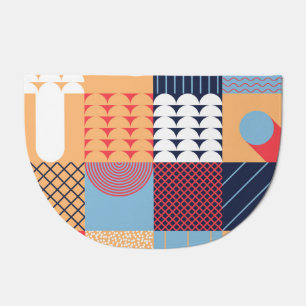 Abstract square artwork: geometric design. doormat