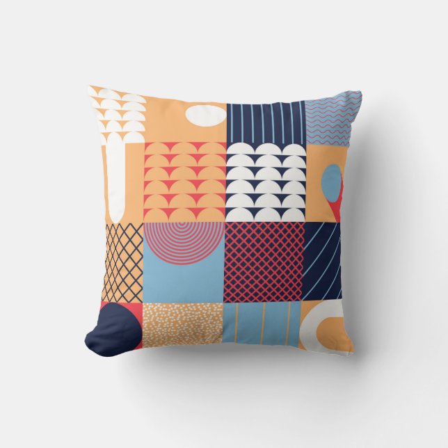 Abstract square artwork: geometric design. throw pillow (Front)