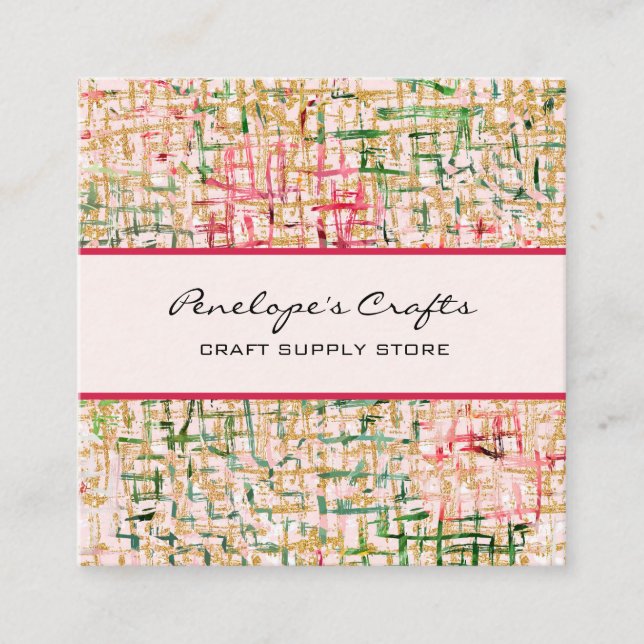 Abstract Square Business Card (Front)