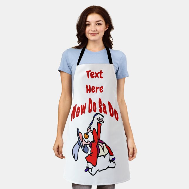 Abstract Square Dance  Design add text, Apron (Worn)