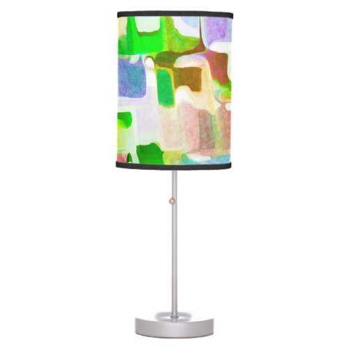 Abstract Square Painting Design  Table Lamp