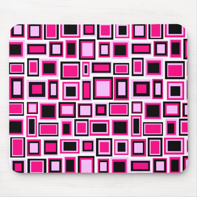 Abstract square pattern mouse mouse pad (Front)