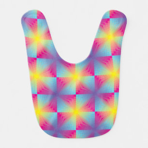 Abstract square vector mosaic baby bib