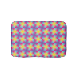 Abstract square vector mosaic bathroom mat