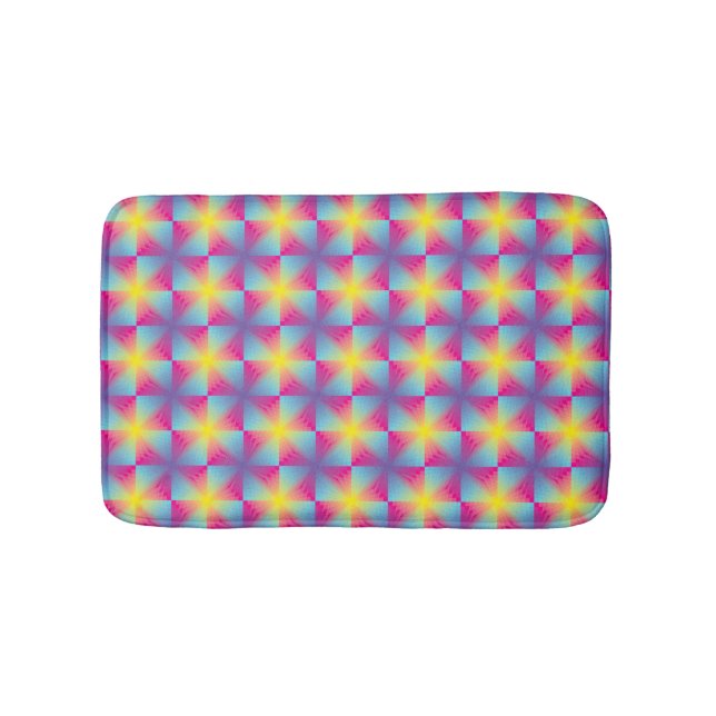 Abstract square vector mosaic bathroom mat (Front)