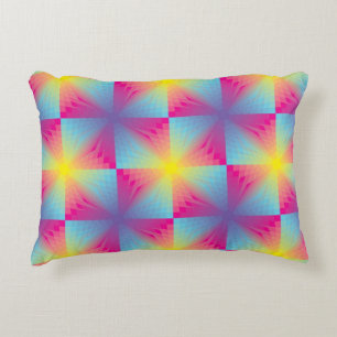 Abstract square vector mosaic decorative pillow