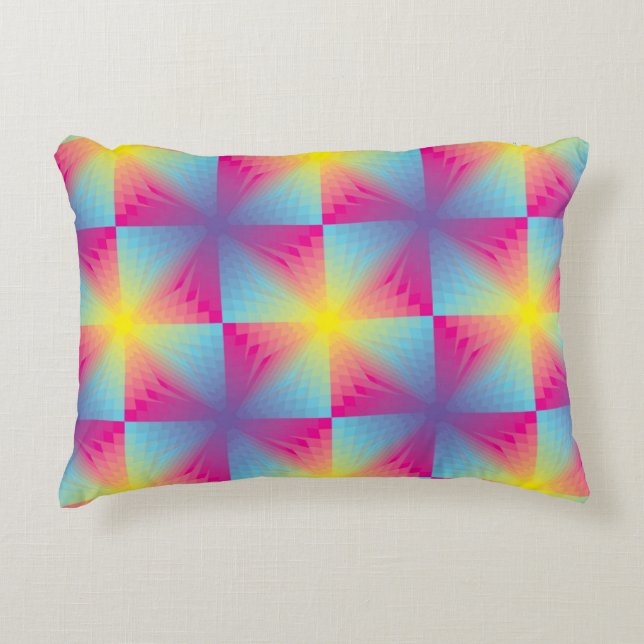 Abstract square vector mosaic decorative pillow (Front)