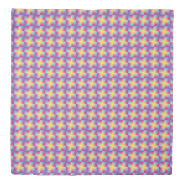 Abstract square vector mosaic duvet cover (Front)