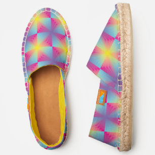 Abstract square vector mosaic espadrilles