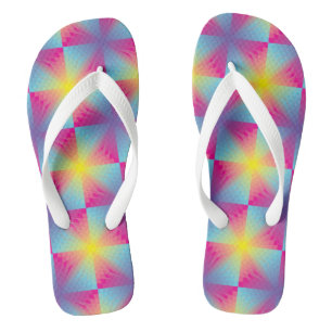 Abstract square vector mosaic flip flops