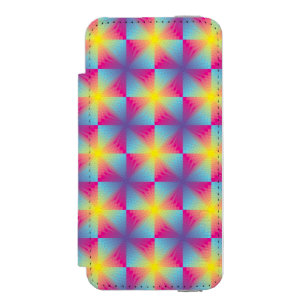 Abstract square vector mosaic iPhone SE/5/5s wallet case