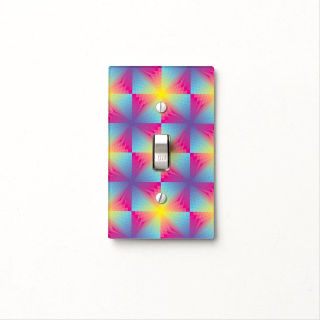 Abstract square vector mosaic light switch cover (In Situ)