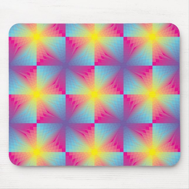 Abstract square vector mosaic mouse pad (Front)