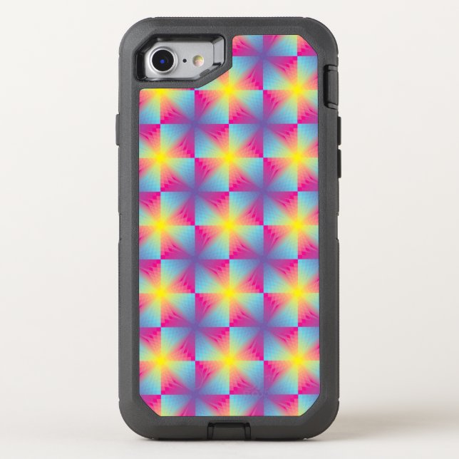Abstract square vector mosaic otterbox iPhone case (Back)