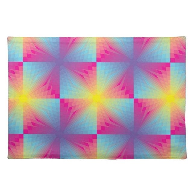 Abstract square vector mosaic placemat (Front)